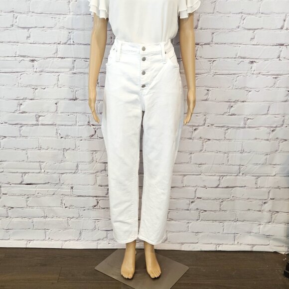 NWT!!! J.Crew Factory - Essential straight high rise button fly white jeans - Picture 6 of 13